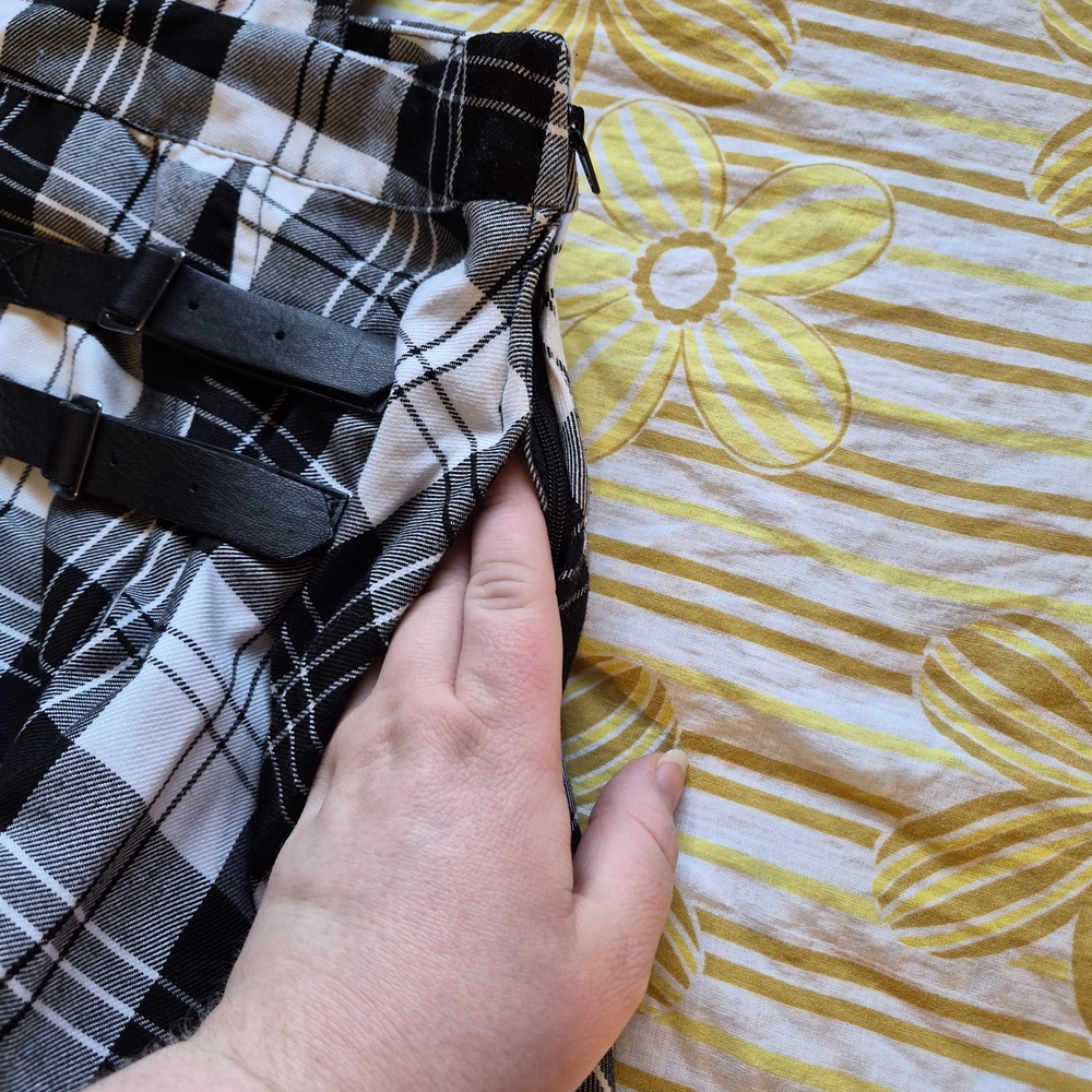 SOLD - Hot Topic Black and White Plaid Midi Dress - Picture 5 of 8